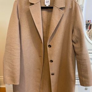 Tan long over coat